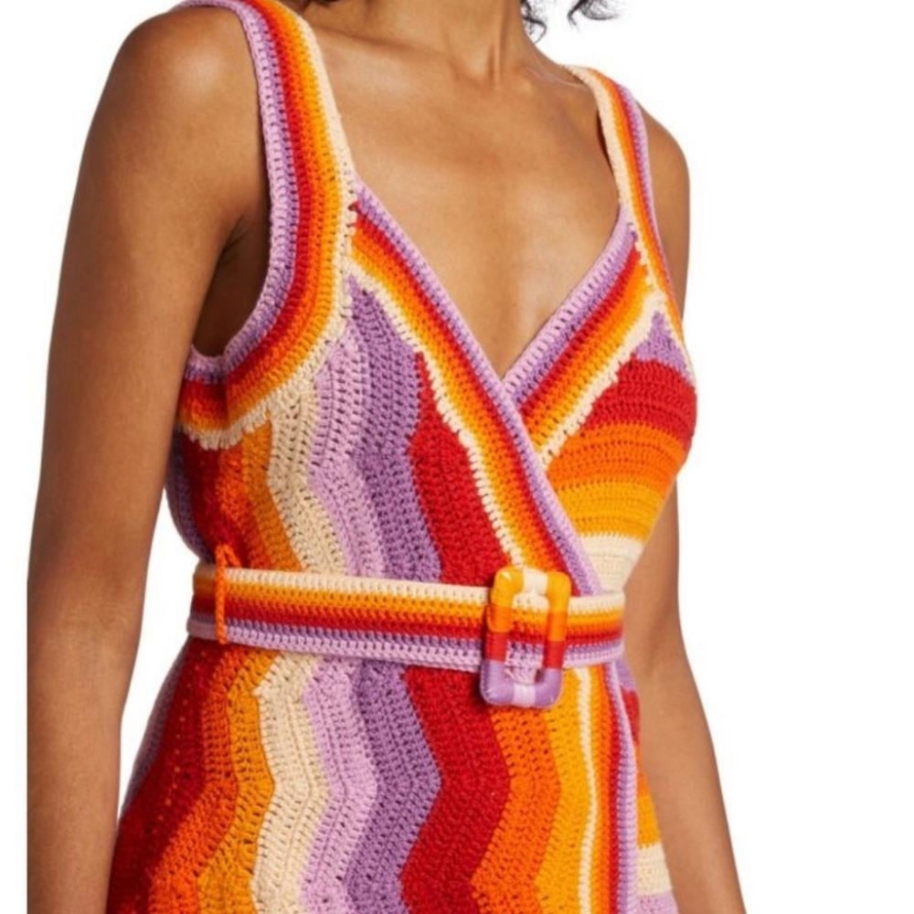 FARM Rio Multicolor Striped Mini Dress (missing belt buckle) - Picture 5 of 8